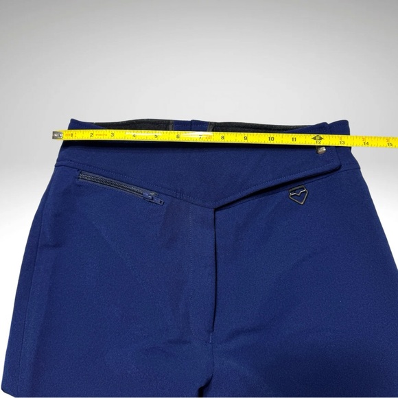 OBERMEYER SPORT STIRRUP WOOL BLEND COBALT BLUE SKI SNOW PANTS - Size 8R - Picture 4 of 14